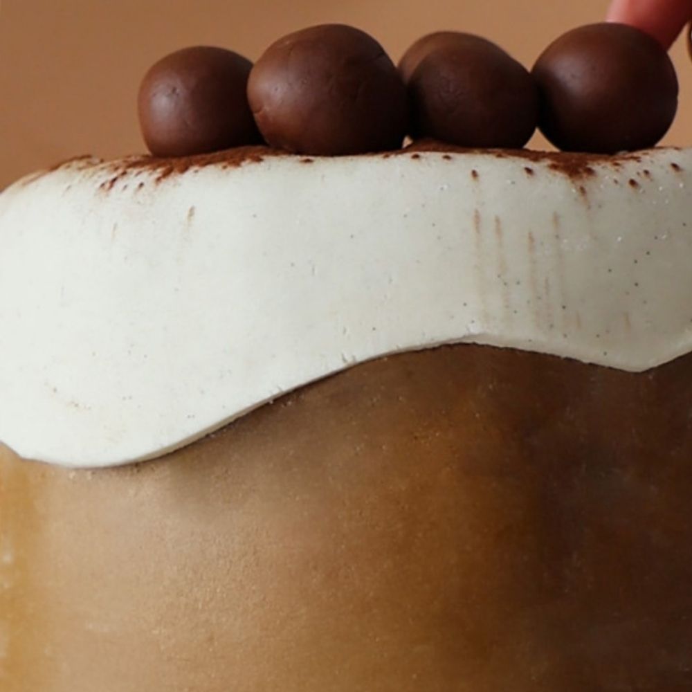 Partie haute du layer cake pâte de vanille